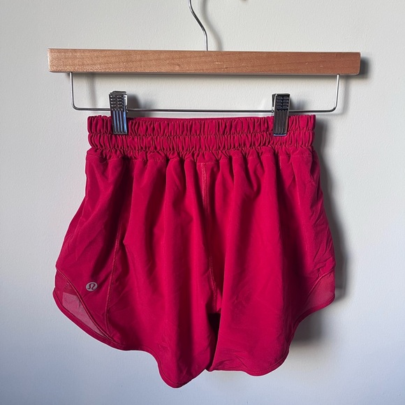 LULU Hotty hot athletica Women's Red Shorts - Picture 1 of 4